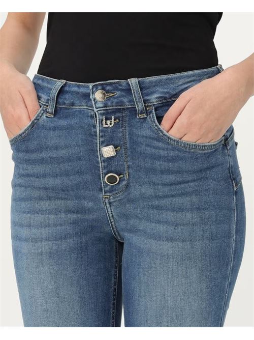 Cropped jeans in stretch cotton denim Liu Jo | UA4040D4615.78692